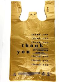 Le magliette riutilizzabili della grande drogheria di plastica effettuano la borsa, il colore nero, materiale dell'HDPE
