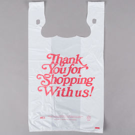 Il colore bianco vi ringrazia stampa su misura plastica dei sacchetti della spesa della maglietta