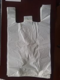 sacchetto della spesa di plastica bianco della maglietta 16mic di 400+190*650mm - 500/Case, materiale dell'HDPE