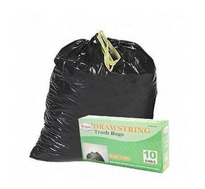 Durevolezza nera delle borse di immondizia del cordone dell'HDPE alta rispettosa dell'ambiente