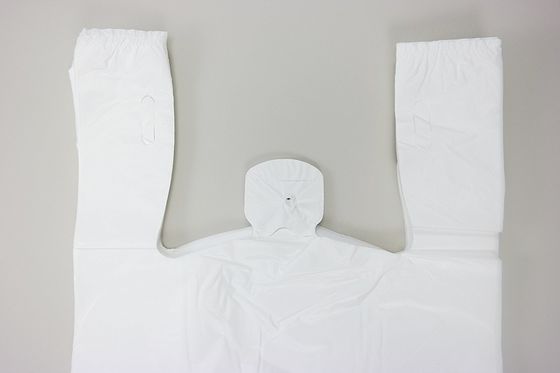 Sacchetti della spesa 13 mic della maglietta. 1000/case, colore di WHITE con stampa, materiale dell'HDPE