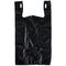 I nero di plastica 12 x 6 X 21 (1000ct, il nero), materiale della pianura della borsa della maglietta della drogheria dell'HDPE
